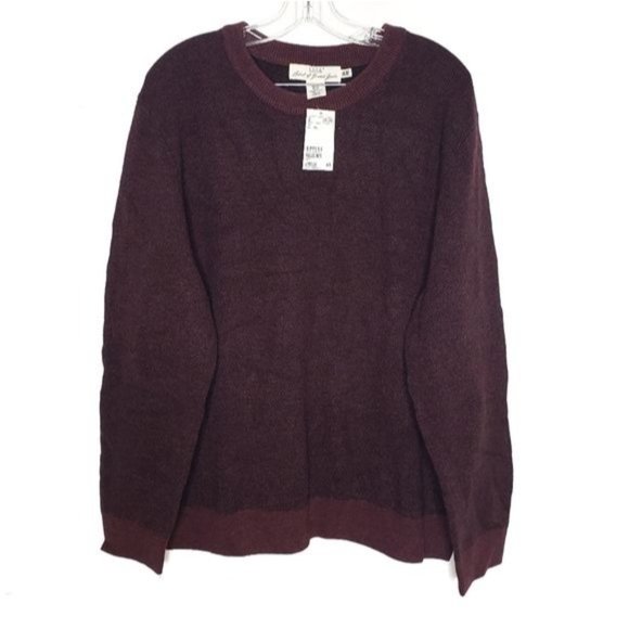 H&M Burgundy Wool Blend Crewneck Sweater - Picture 1 of 6